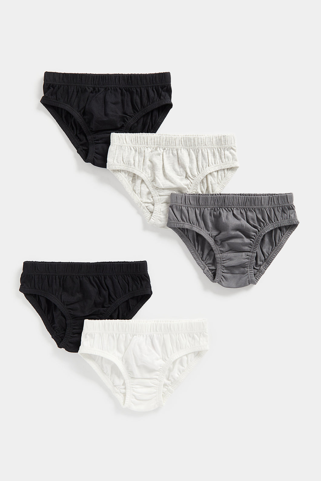 Mothercare Black/White Briefs - 5 Pack