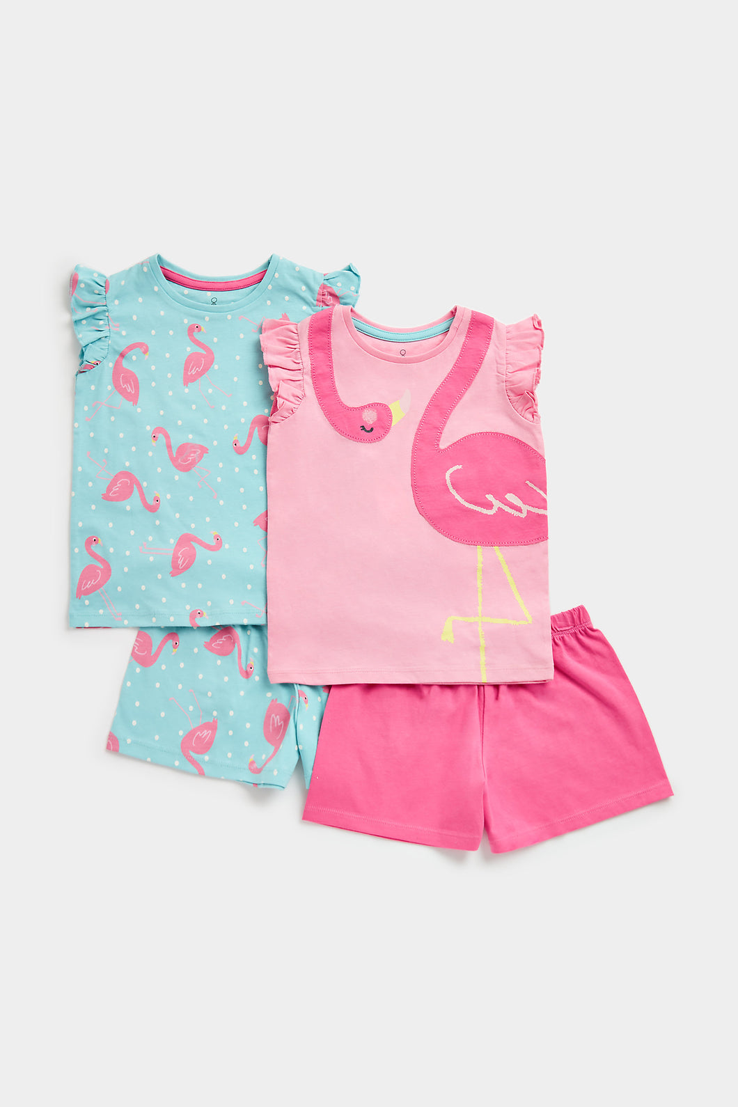 Mothercare Flamingo Shortie Pyjamas - 2 Pack