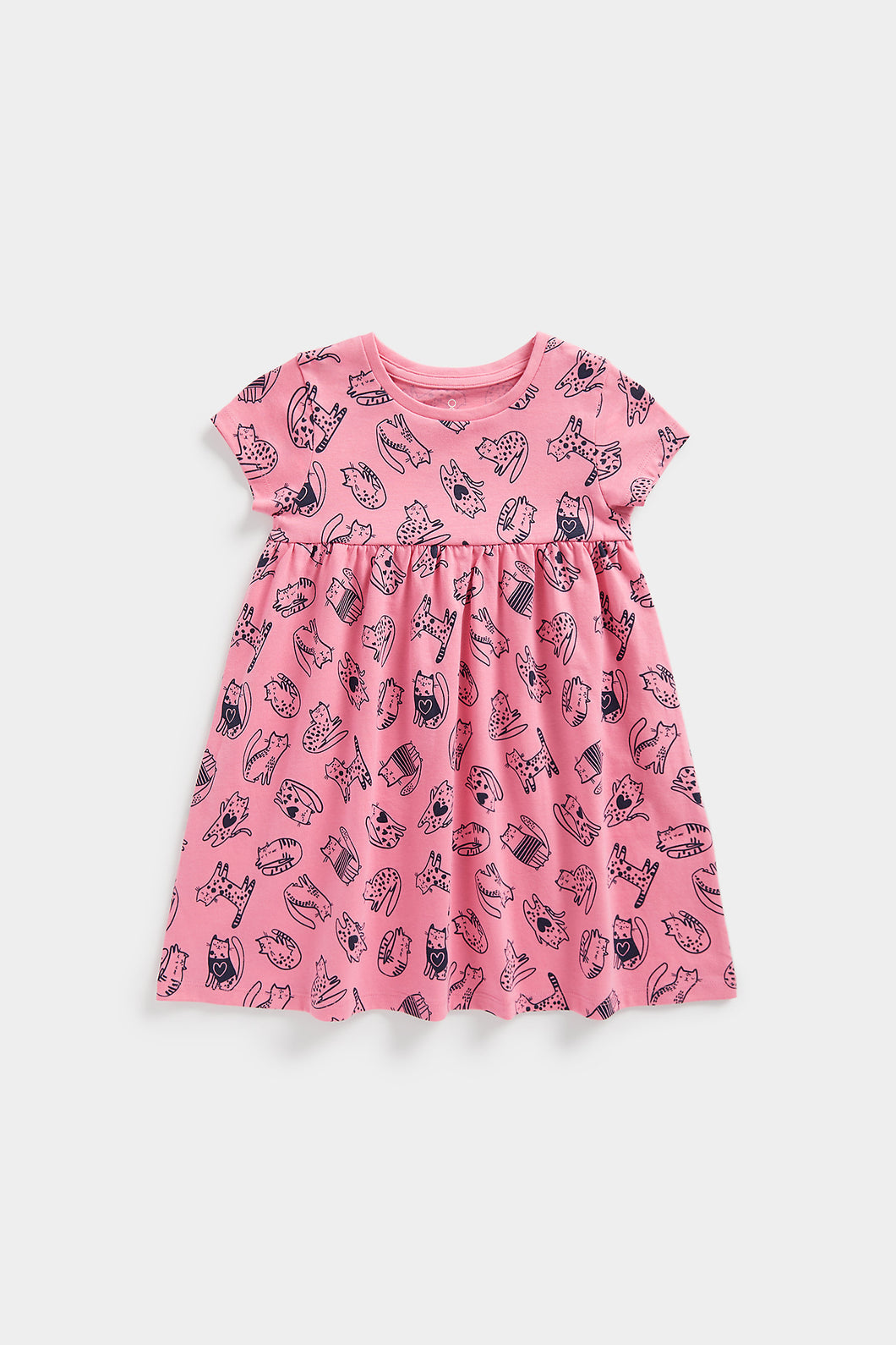 Mothercare Pink Cat Jersey Dress