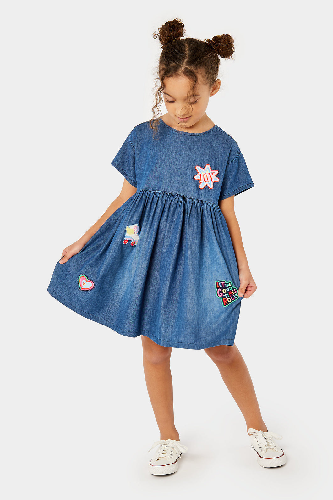 Mothercare Denim Dress with Badges