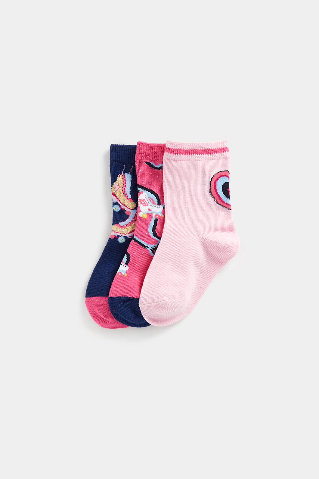 Mothercare Roller Girl Socks - 3 Pack