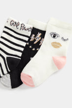 Load image into Gallery viewer, Mothercare Girl Power Socks - 3 Pack
