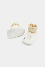 Load image into Gallery viewer, Mothercare Bear And Mouse Sock-Top Baby Booties - 3 Pack
