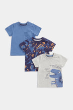 Load image into Gallery viewer, Mothercare T-Rex Dinosaur T-Shirts - 3 Pack
