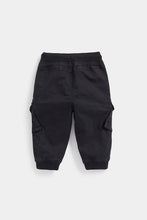 Load image into Gallery viewer, Mothercare Black Cargo Trousers
