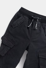 Load image into Gallery viewer, Mothercare Black Cargo Trousers
