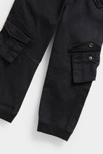 Load image into Gallery viewer, Mothercare Black Cargo Trousers
