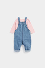 Load image into Gallery viewer, Mothercare Denim Dungarees and Bodysuit Set
