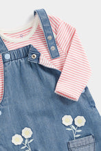 Load image into Gallery viewer, Mothercare Denim Dungarees and Bodysuit Set
