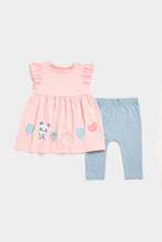 Load image into Gallery viewer, Mothercare Panda Dress and Leggings Set
