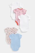 Load image into Gallery viewer, Mothercare Short-Sleeved Bodysuits - 5 Pack

