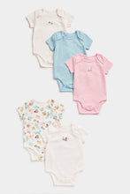 Load image into Gallery viewer, Mothercare In the Garden Short-Sleeved Bodysuits - 5 Pack
