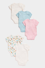 Load image into Gallery viewer, Mothercare In the Garden Short-Sleeved Bodysuits - 5 Pack
