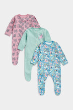 Load image into Gallery viewer, Mothercare Unicorn Sleepsuits - 3 Pack
