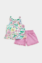 Load image into Gallery viewer, Mothercare Floral Vest T-Shirt and Shorts Set
