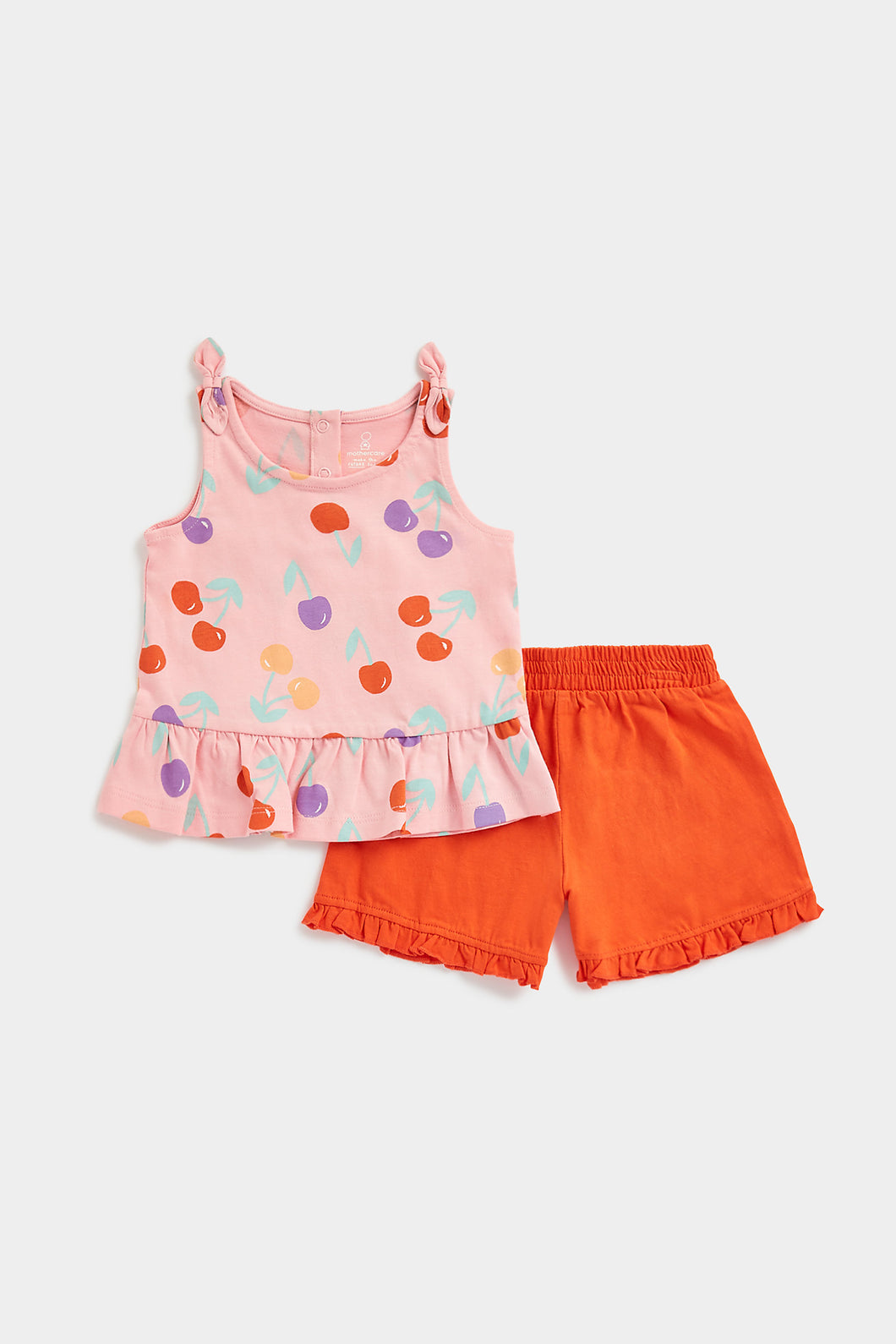 Mothercare Cherry Vest T-Shirt and Shorts Set