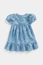 Load image into Gallery viewer, Mothercare Floral Denim Dress
