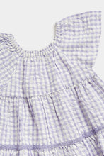 Load image into Gallery viewer, Mothercare Lilac Gingham Tiered Dress
