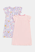 Load image into Gallery viewer, Mothercare Unicorn Nightdresses - 2 Pack
