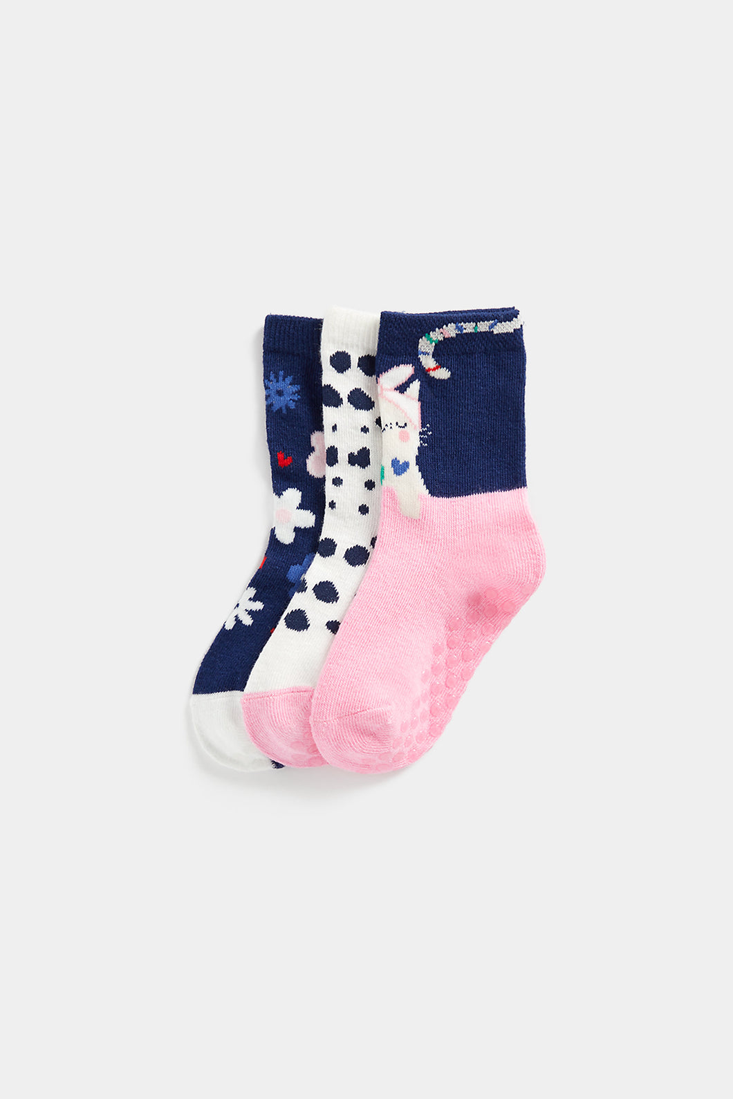 Mothercare Joyful Slip-Resist Socks - 3 Pack