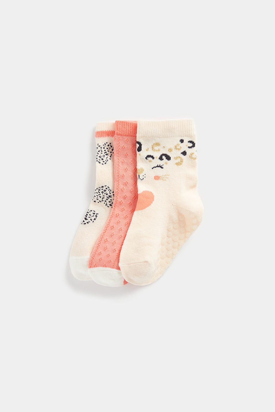 Mothercare Little Leopard Slip-Resist Socks - 3 Pack