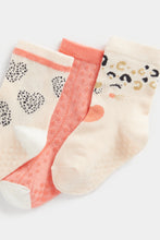 Load image into Gallery viewer, Mothercare Little Leopard Slip-Resist Socks - 3 Pack
