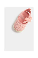 Load image into Gallery viewer, Mothercare Pink Bow Pram Shoes
