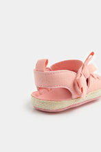 Load image into Gallery viewer, Mothercare Pink Bow Pram Shoes
