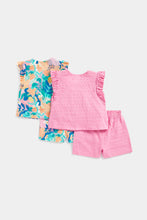 Load image into Gallery viewer, Mothercare Four-Piece Shorts and Tops Set
