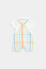 Load image into Gallery viewer, Mothercare Check Bibshorts and Bodysuit Set
