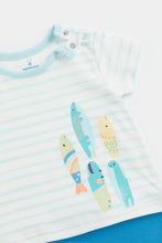 Load image into Gallery viewer, Mothercare Dino Surf Mock T-Shirt and Shorts Romper
