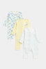 Mothercare Flower Garden Footless Sleepsuits - 3 Pack