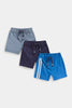 Mothercare Sports Jersey Shorts - 3 Pack