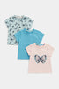 Mothercare Butterfly T-Shirts - 3 Pack