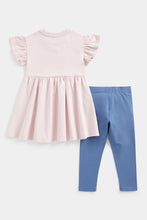 Load image into Gallery viewer, Mothercare Unique Jersey Dress and Leggings Set
