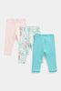 Mothercare Nature Leggings - 3 Pack