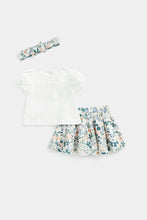 Load image into Gallery viewer, Mothercare Skirt, Top, Tights and Headband Set
