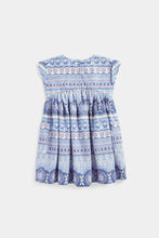 Load image into Gallery viewer, Mothercare Blue Printed Woven Dress
