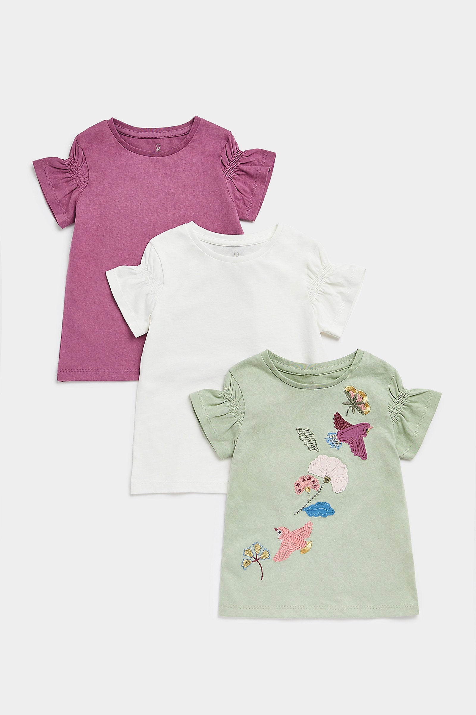 Mothercare Beautiful Bird T-Shirts - 3 Pack