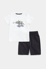 Load image into Gallery viewer, Mothercare Dinosaur Jersey Shorts and T-Shirt Set
