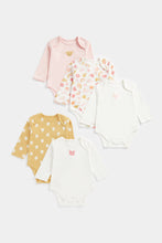 Load image into Gallery viewer, Mothercare Animal Faces Long-Sleeved Baby Bodysuits - 5 Pack
