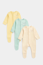 Load image into Gallery viewer, Mothercare Fun Faces Sleepsuits - 3 Pack
