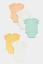 Load image into Gallery viewer, Mothercare Fun Faces Short-Sleeved Baby Bodysuits - 5 Pack
