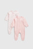 Mothercare Floral Zip-Up Baby Sleepsuits - 2 Pack