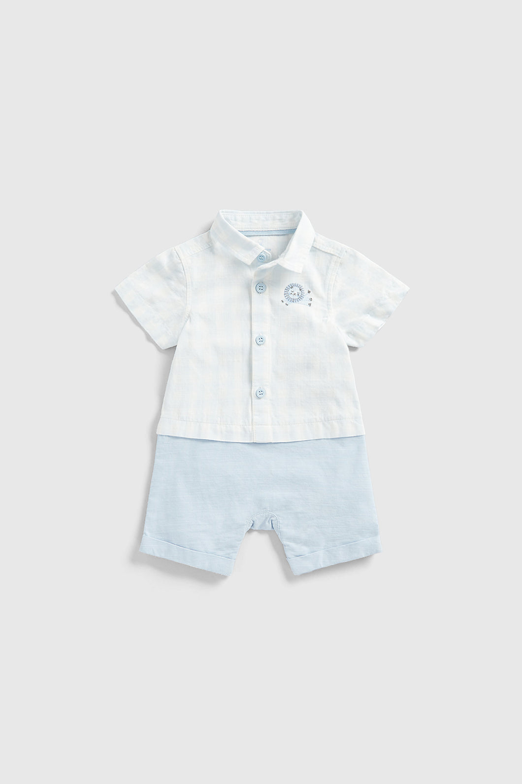 Mothercare My First Mock Shirt and Shorts Romper