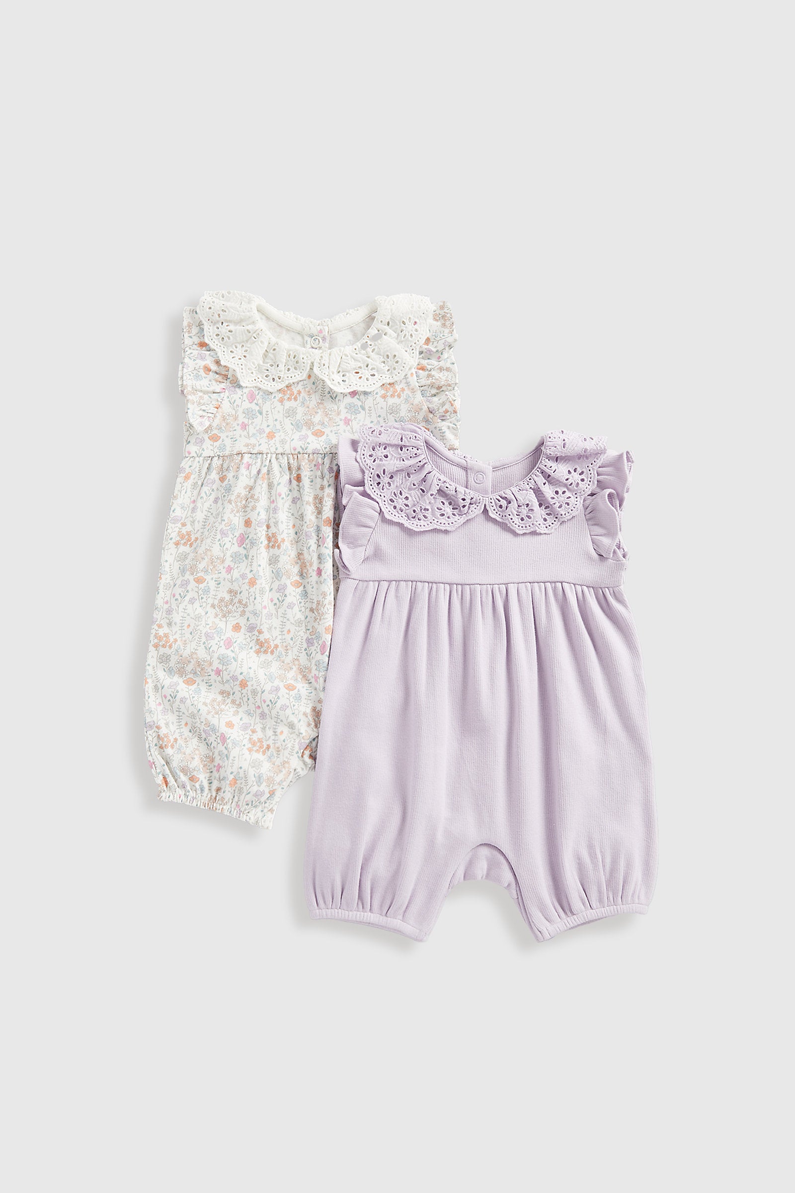 Mothercare Floral Rompers - 2 Pack