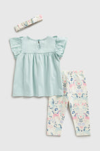 Load image into Gallery viewer, Mothercare Top, Leggings and Headband Set
