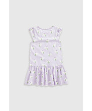 Load image into Gallery viewer, Mothercare Lilac Floral Jersey Dress
