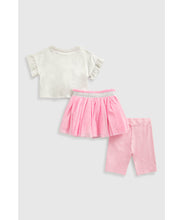 Load image into Gallery viewer, Mothercare T-Shirt, Cycling Short And Tulle Skirt Set
