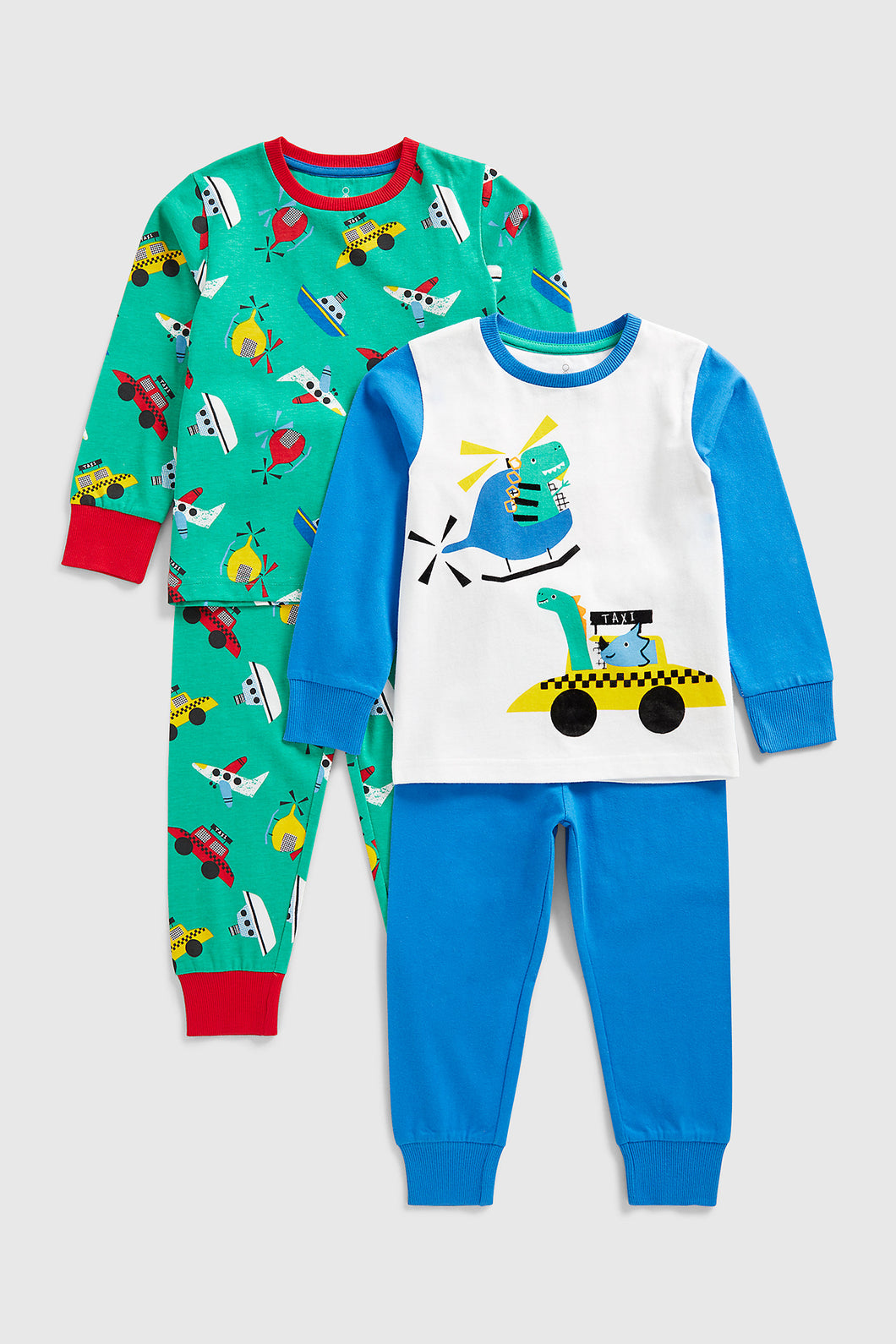 Mothercare Dinosaur Transport Pyjamas - 2 Pack